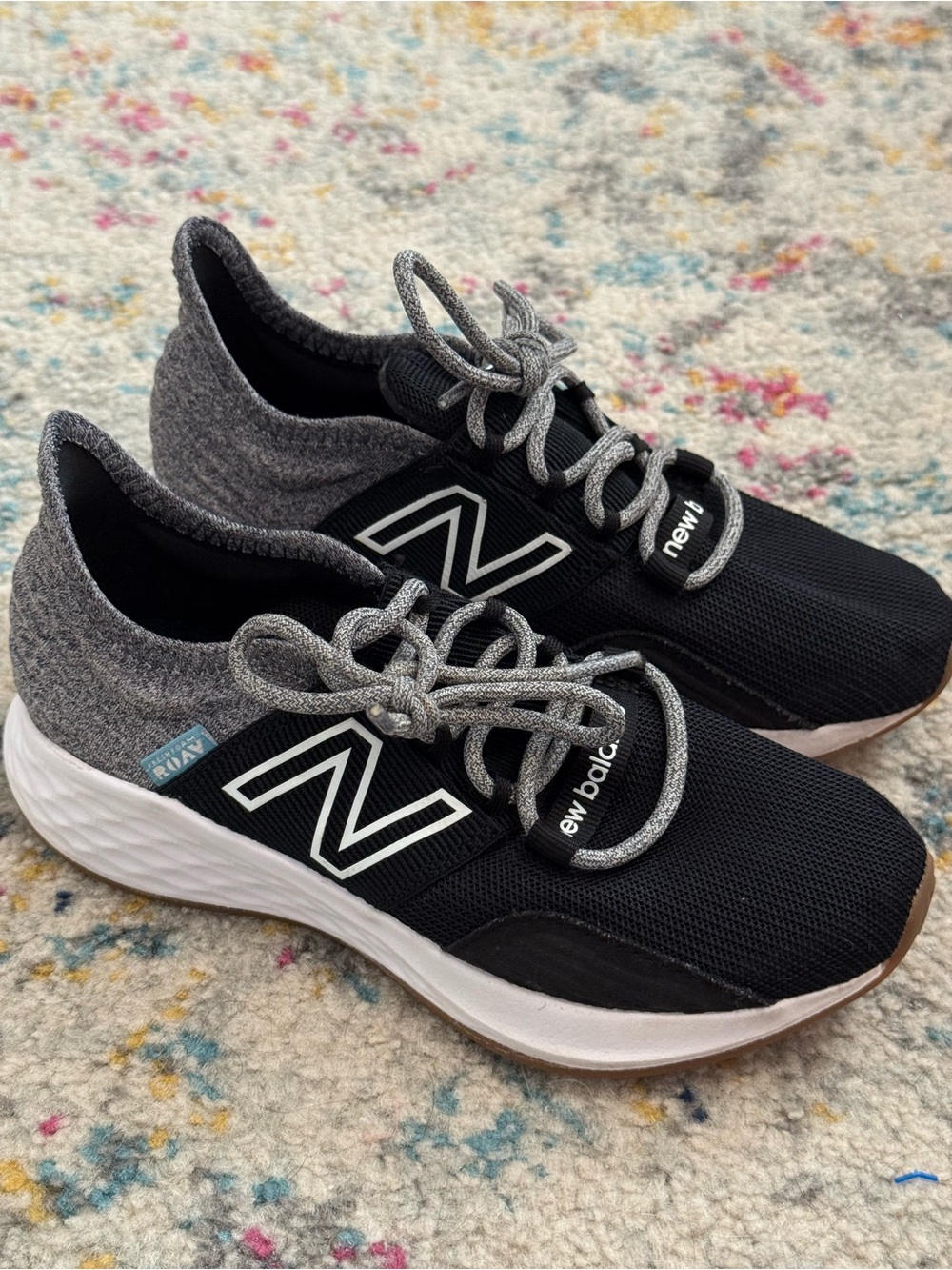 New Balance Kids' Black & Gray Knit Running Shoes size 13C